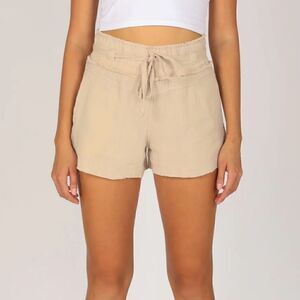 NWOT Rewash Distressed Beige High Rise Shorts Raw Hem Distressed Relaxed Cotton